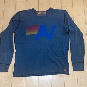 Aviator Nation Logo Long Sleeve charcole thermal XXL (wears like a L)